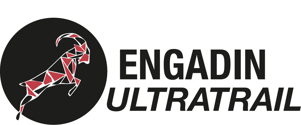 Mein Logo welches ich erstellt habe. Vom Engadin Ultrtrail. Man sieht ein Steinbock welcher aus dreiecken besteht und rechts ist der Titel.