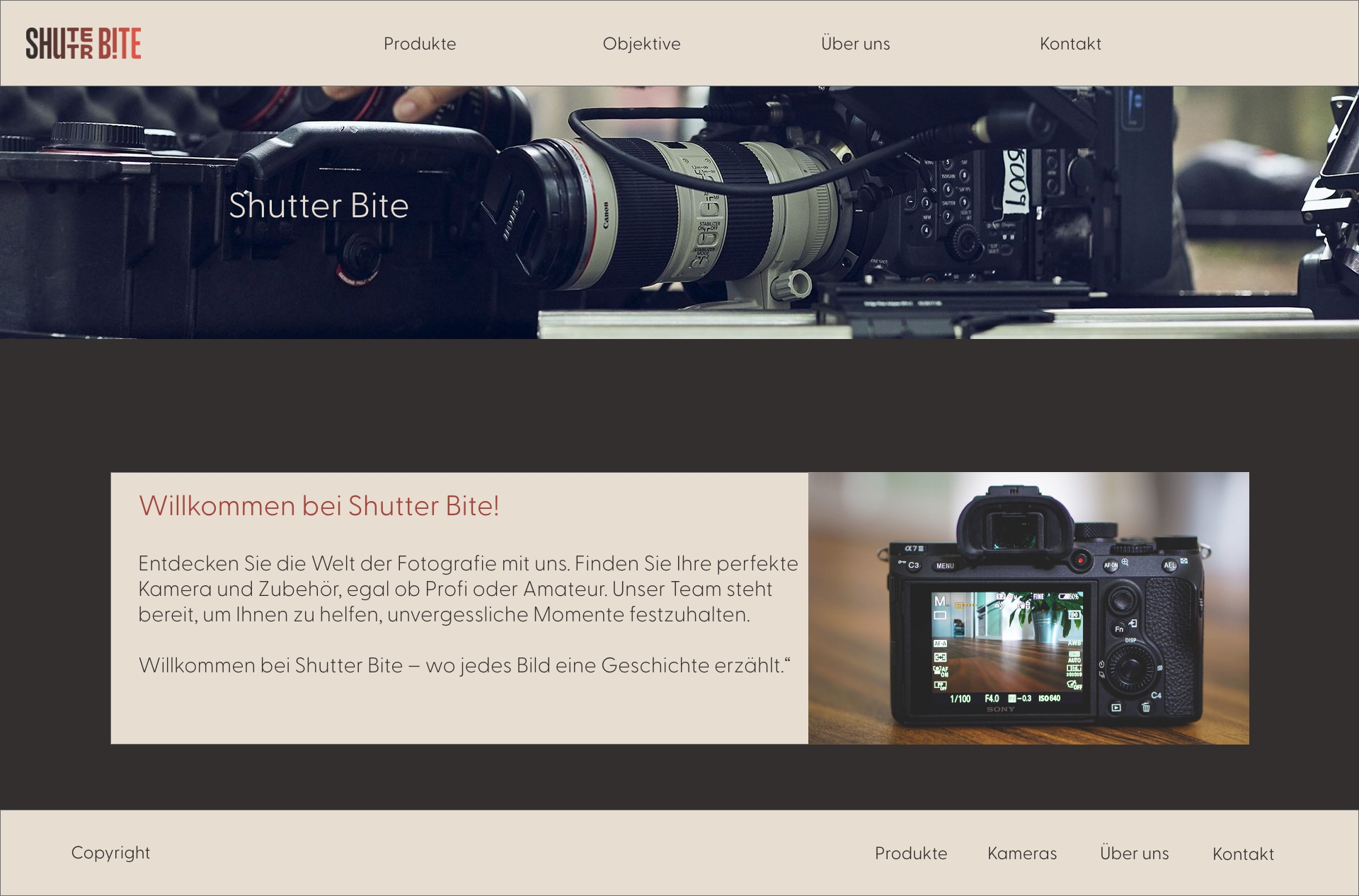 Ein Screenshot von der Webseite.